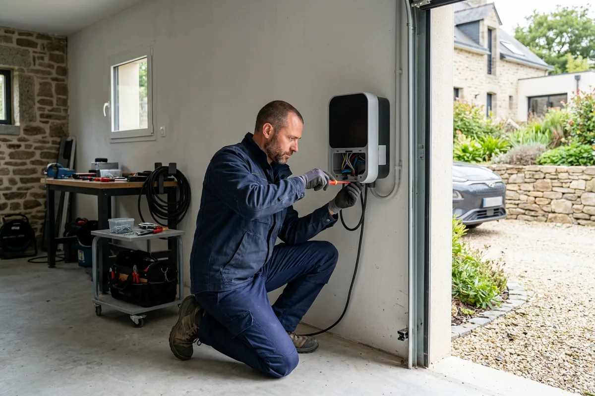 Installation professionnelle de borne de recharge pour véhicule électrique à Juniville