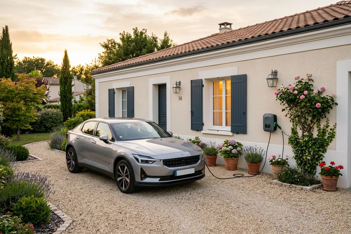 Résultat final d'une installation de borne de recharge en maison à Morangis Résultat final d'une installation de borne de recharge en maison à Morangis